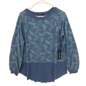 223.  Doe & Rae NWT Women's Long Sleeve Pullover Top Blue Size S,M,L